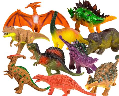 Dinosaurs Toys Set for kids Boys Age 3 4 6 7 Dinosaur Toy Figures 10 Pack Gift | eBay