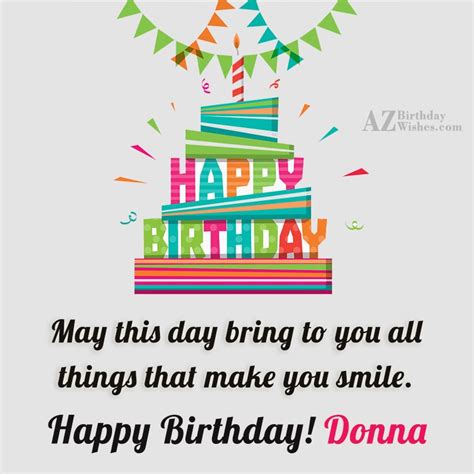 Happy Birthday Donna - AZBirthdayWishes.com