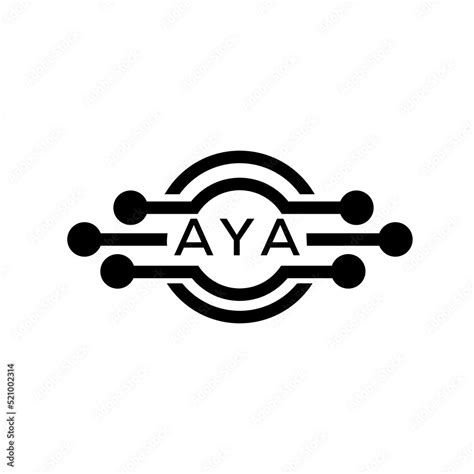 AYA letter logo. AYA best white background vector image. AYA Monogram ...