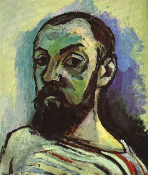 Self Portrait in a Striped T-shirt by Henri Matisse