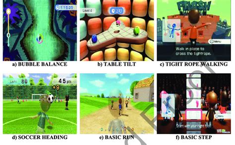 Balance board games using Wii-fit for the CMT group. Bubble Balance,... | Download Scientific ...