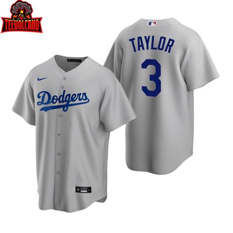 Los Angeles Dodgers Chris Taylor Gray Alternate Replica Jersey