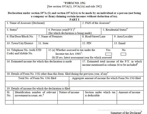 How To Fill New Form 15G / Form 15H - roy's Finance