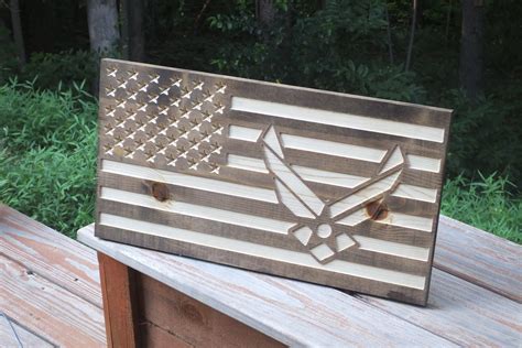 CNC carved flag Wooden American Flag USA Flag Rustic style | Etsy