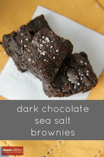 Dark Chocolate & Sea Salt Brownies - MomAdvice