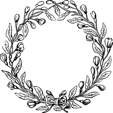 Free Vector File and Clip Art Image – Vintage Floral Wreath