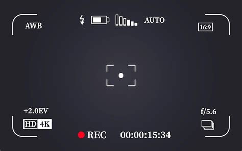 Premium Vector | Camera viewfinder frame video or photo focus screen recording or snapshot ...