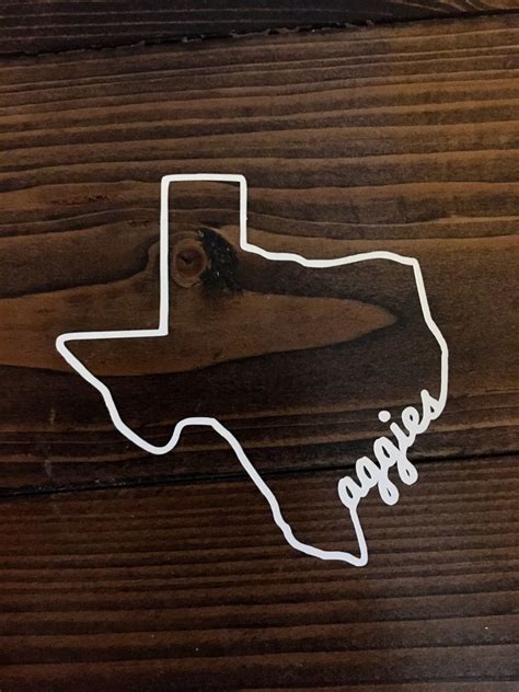 Texas Aggies Decal Texas Sticker Gig' Em Texas A&M - Etsy