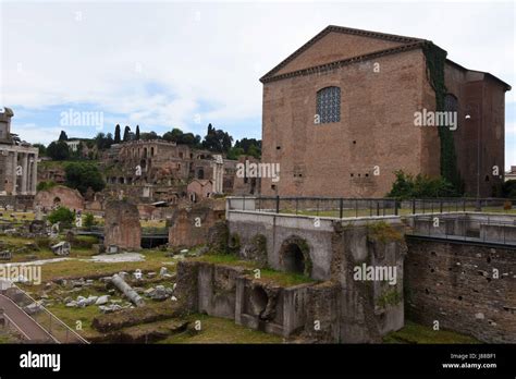 The ancient Senate House at the Roman Forum in Rome, Italy Stock Photo ...