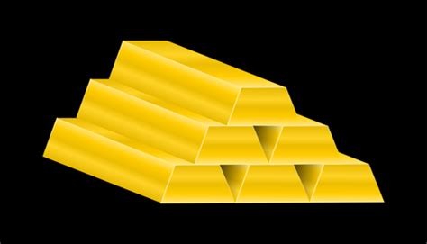 Gold bars vector image | Public domain vectors