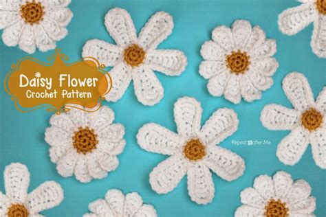 Daisy Flower Crochet Pattern - Repeat Crafter Me