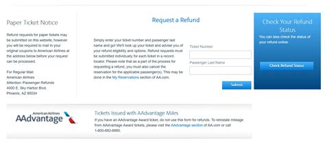 American Airlines Refund Policy: How to Get a Refund on AA.com