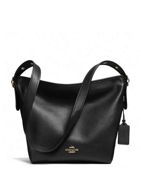 Coach Small Black Leather Shoulder Bag | semashow.com