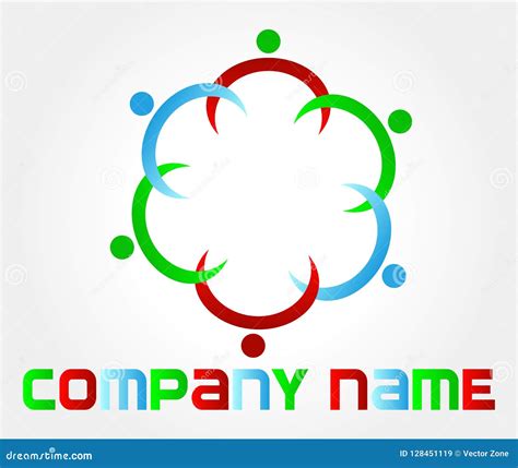 Teamwork logo colorful stock vector. Illustration of logo - 128451119