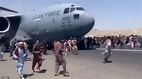 PICTURED: 640 Afghan refugees who ran onto US evacuation jet in Kabul