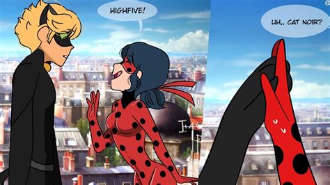 CHATNOIR TOUCHES LADYBUG!? (Miraculous Ladybug Comic Dub Animations) - YouTube