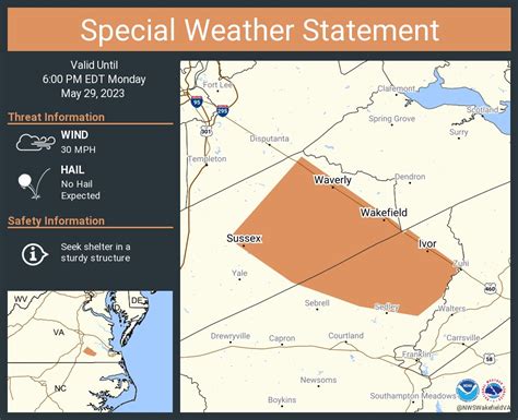 NWS Wakefield on Twitter: "A special weather statement has been issued ...