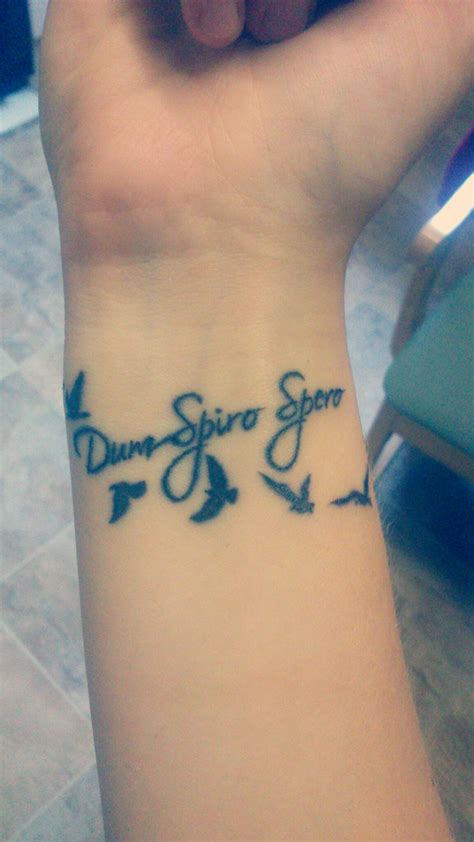 Dum Spiro Spero Tattoo - Trendy Wrist and Shoulder Tattoos