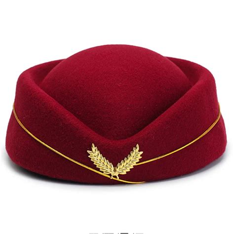 Fashion flight attendant wool beret hat Performance props berets for ...