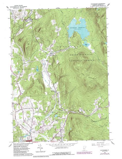 Chittenden topographic map, VT - USGS Topo Quad 43072f8