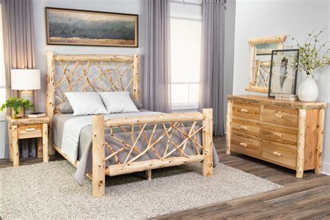 Cedar Log Queen Twig Bedroom Suite with 1 | HOM Furniture