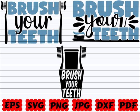 Brush Your Teeth SVG Brush SVG Teeth SVG Toothbrush Svg - Etsy