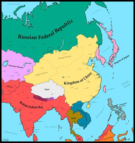 Map of Asia: 1930 (World War I - German Victory) by MimicThatThing on ...