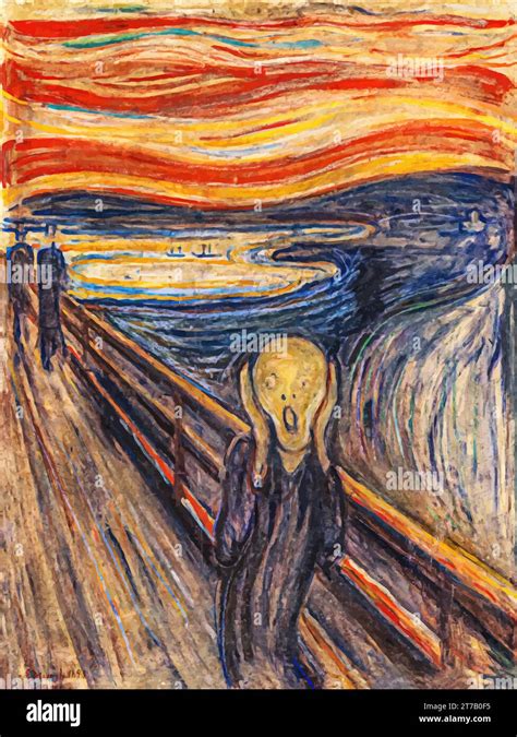 "The Scream" created by Norwegian artist Edvard Munch in 1893 Stock Vector Image & Art - Alamy