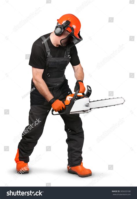 Professional Logger Chain Saw Safety Gear Stock Photo 305633108 | Shutterstock