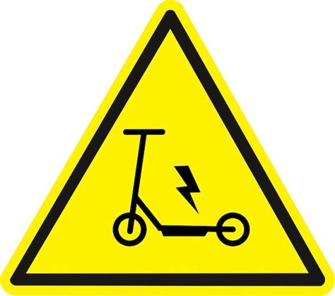 Premium Vector | Scooter warning signs vector