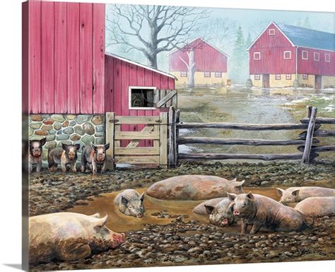 First Mud - Pigs | Great Big Canvas