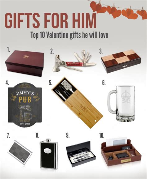 Top Ten Valentine Gifts For Him - Memorable Gifts Blog | Personalized & Engraved Unique Gift Ideas