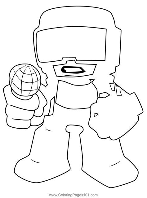 Tankman Friday Night Funkin Coloring Page for Kids - Free Friday Night ...