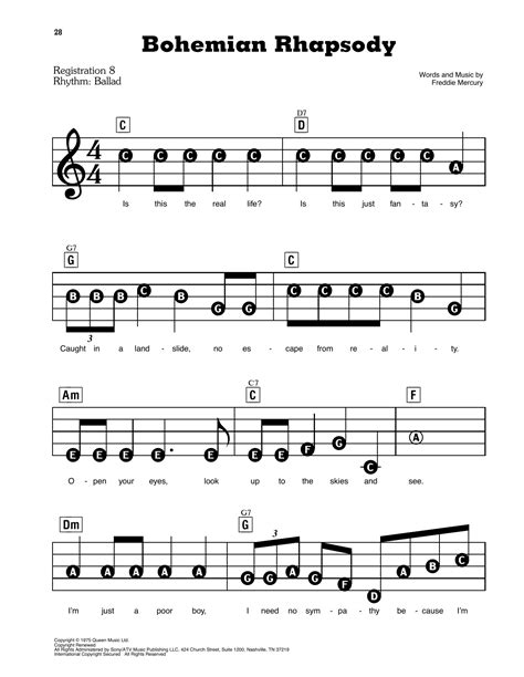 Pdf Bohemian Rhapsody Piano Sheet Music : Bohemian Rhapsody Sheet Music Queen Piano Solo Youtube ...