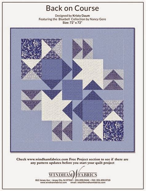 Windham Fabrics - Free Quilt Pattern (Back On Course) (St. Louis Folk Victorian) | Quilt ...