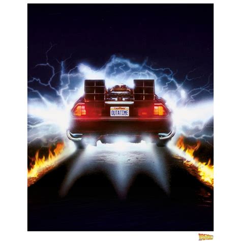 Back to the Future Delorean Rear View - Limited Edition Art Print ...