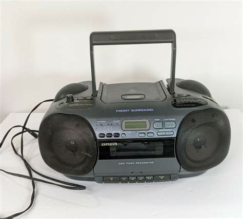 Vtg aiwa boombox model csd es30 portable cd cassette recorder radio ...