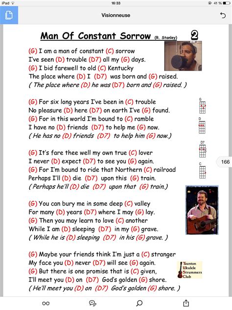 I Am A Man Of Constant Sorrow Chords - Sheet and Chords Collection