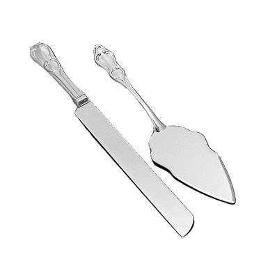 Silver Wedding Cake Knife and Server Set | Arnold & Walker