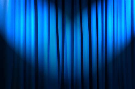 Blue Stage Curtains Background