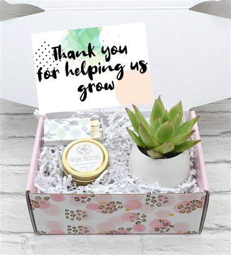 Thank you for helping us grow Corporate Gifts Coworker | Etsy | Happy birthday gifts, Succulent ...