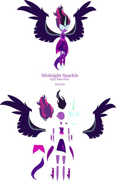 Midnight Sparkle - Mini Pack [Commission] by Zacatron94 on DeviantArt