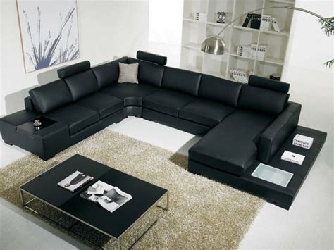 Modern Black And White Leather Sectional Sofa Set | www.resnooze.com