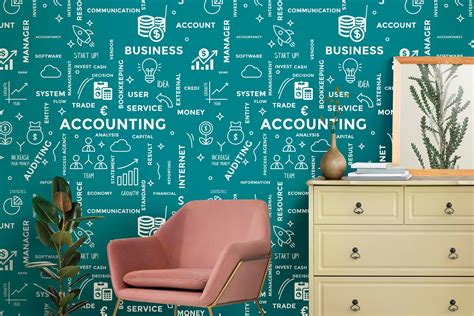 Accounting Decor Office Wall Decal Teamwork Business Wallpaper - Etsy