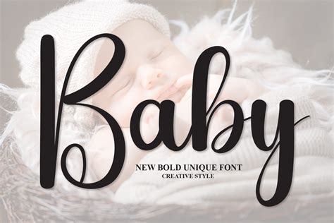 Baby Font by Creativewhitee · Creative Fabrica