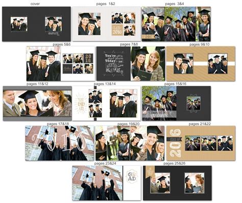 Graduation Senior Album template for Photographers 1036FA