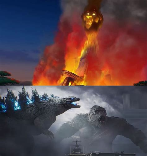 Godzilla and Kong vs Scar by MnstrFrc on DeviantArt