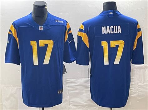 Men's Los Angeles Rams #17 Puka Nacua Blue Vapor Untouchable Limited ...