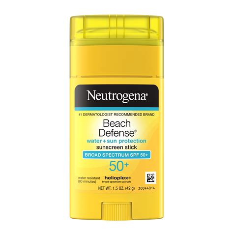 Neutrogena Beach Defense Face & Body Sunscreen Stick SPF 50+, 1.5 oz ...