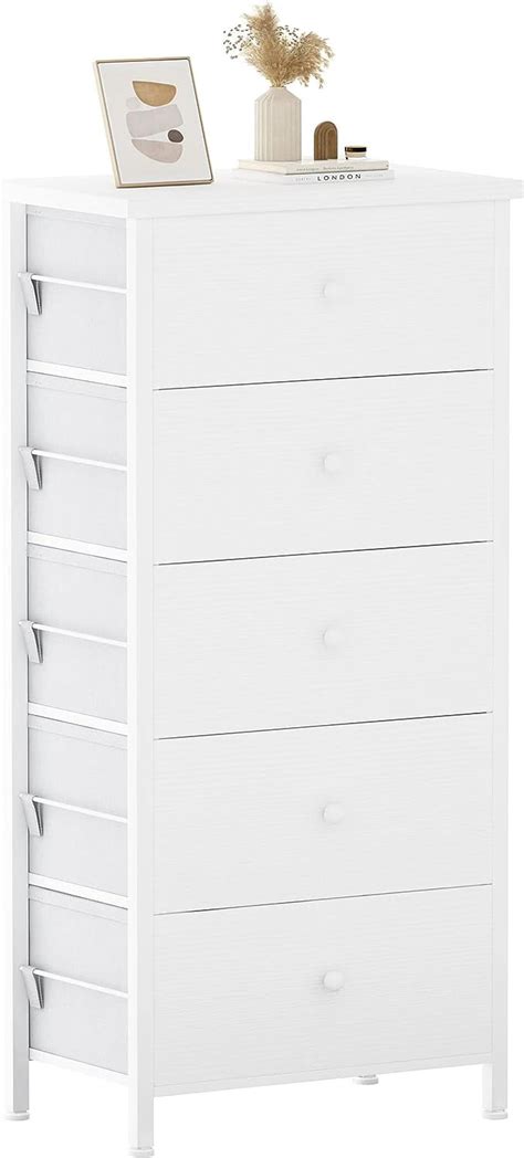 Vebreda Tall White Dresser for Bedroom 5 Drawer Dressers - Walmart.com